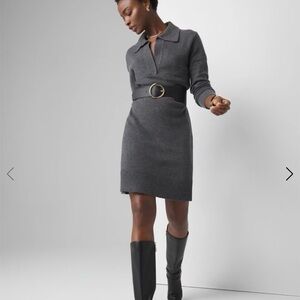 Elegant Sweater Dress green olive. White House Black Market NWT